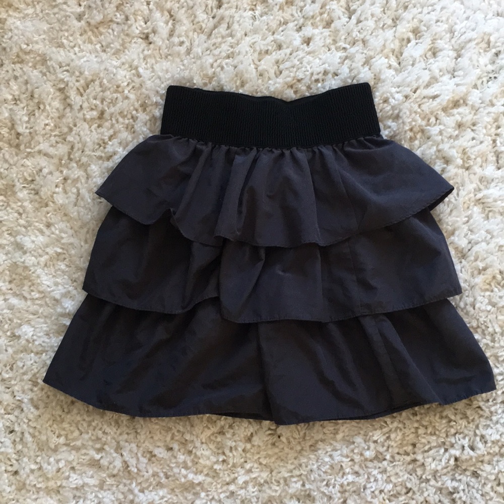 Cute dark gray ruffle skirt